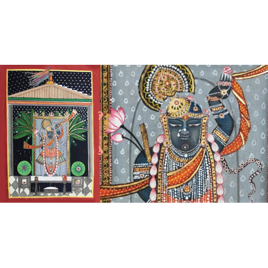 Miniature Painting ~ Rajasthan ~ Srinath ji {A}